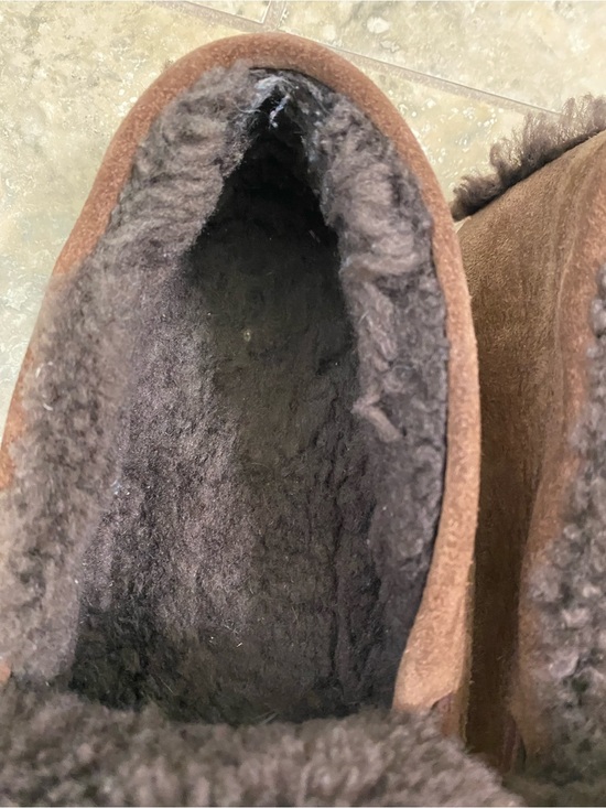 L.L. Bean Wicked Good Men\'s Brown Plush Fuzzy Moccasin Loungewear Slippers 10W main image 12